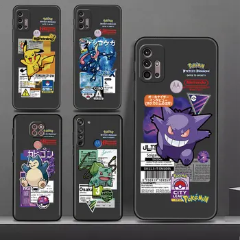 Калъф За телефон Pokemon NR Pikachu Greninja За Motorola Edge 20 Pro G51 5G 30 Нео G22 One Fusion G31 G9 Power Cover Силикон Броня