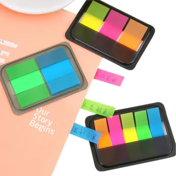 1 опаковка/лот Цветна хартиена стикер за домашни любимци Kawaii Rainbow Index Sticky Notes Офис ученически пособия