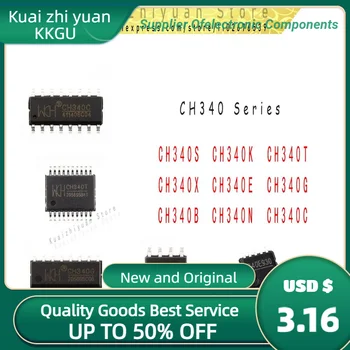 10 бр./лот Нов и Оригинален CH340C, CH340K, CH340G, CH340N, CH340E, CH340T, CH340B, CH340X Автентичен USB-чип от серията IC CH340