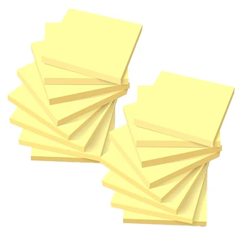 16 Книги на Обща стойност 1600 Стикери За Бележки на Жълта хартия Самозалепващи Стикери За Бележки на Офис Напомняния Хартия