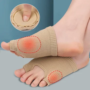 2 елемента Разделител за пръстите на краката Коректор вальгусной деформация на палеца на крака Ортопедичен коректор на костите на палеца Корекция Педикюрный токоизправител за чорапи