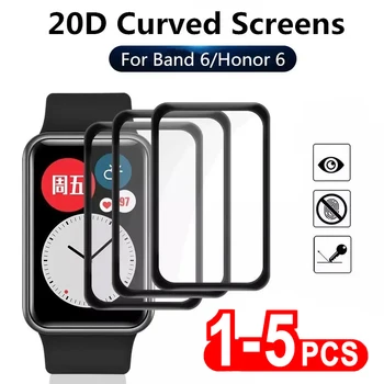 20D Изогнутое Закалено Стъкло За Huawei Band 8 band 7 6 Pro Smart Watch Защитно фолио за екрана huawei honor band 7 6 (без стъкло)