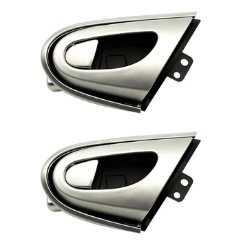 2X Автомобили Лявата Вътрешна Врата копчето За Luxgen 7 SUV U7 2011-2017 Врата копчето С Хромирана Плоча Вътрешна рамка, която да Закопчалката