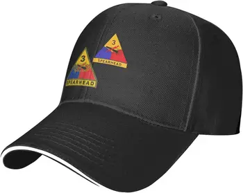 3-та бронетанкова дивизия на армията на САЩ (3 AD) ДСИ SSI Шапка на шофьор на камион, бейзболна шапка Папины шапки Военно-морски шапки за мъже и жени