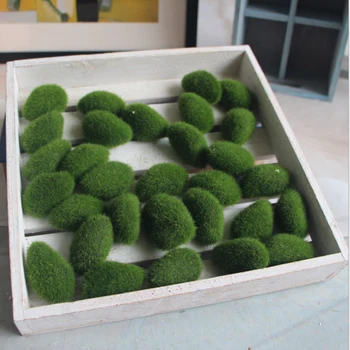 30ШТ. Топчета от изкуствен зелен мъх, имитирующее растение от изкуствен камък, украса със собствените си ръце за витрина на магазин, хотел, къща, офис, decor растения