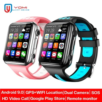 4G Смарт часовници Детски GPS, Wi-Fi Тракер Часовници Bluetooth, Музикален плейър видео разговори WhatsApp Google Play Store за Android 9.0 Телефонни часовници