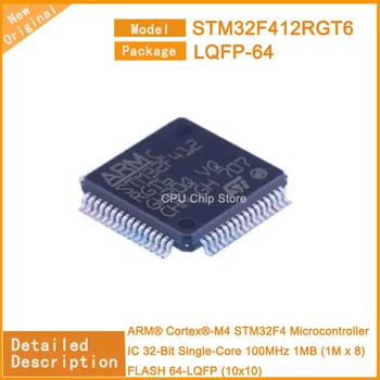 5 бр./лот Нов микроконтролер STM32F412RGT6 STM32F412 IC 32-битов едноядрен 100 Mhz, 1 MB (1 М x 8) FLASH 64-LQFP (отгледа 10х10)