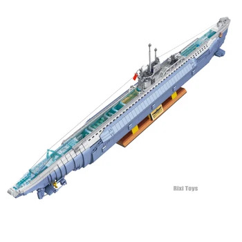 628001 Германия WW2 Военен Военен Кораб Армейските Строителни Блокове на Военноморска Стратегическа Атомна Подводница Модел Оръжие на Кораба Играчка за Момчета, Подарък