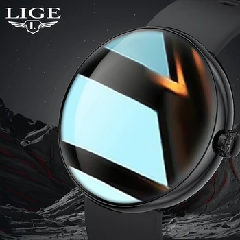 LIGE Безжична зареждане AMOLED HD Екран Женски смарт часовници NFC Водоустойчив Музикален гривна с сърдечния ритъм Спортни умен часовник Bluetooth Предизвикателство