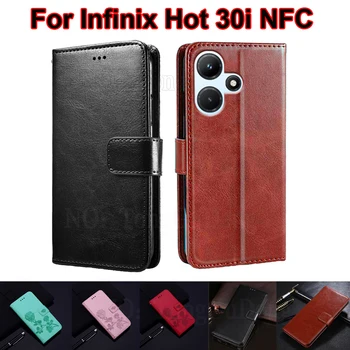 on Carcasas Infinix Hot 30i NFC X669D Mujer Case Портфейл Кожен Разтегателен Калъф за Funda Infinix Hot 30i 30 i X669 X669C Телефон Kilif