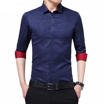TFETTERS най-новият мъжки социална риза голям размер с дълги ръкави, мъжка риза с цветен модел, мъжка риза бизнес шивашки, импортированная от Китай