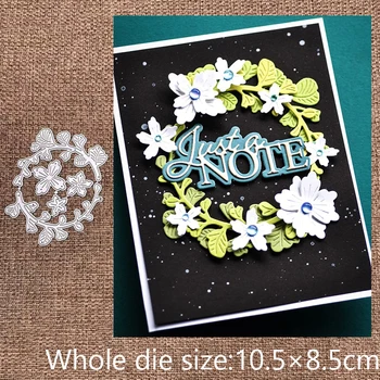 XLDesign Занаят Метален шаблон на формуляр за рязане на щанци бижу цвете венец изрезки за албума Хартиена картичка професионално полагане на печат
