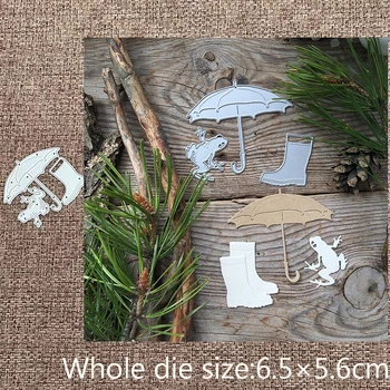 XLDesign Занаятите Метални шаблони за изрязване на форми на Чадър жаба дождевики албум за изрезки Албум за щамповане на хартиени картички