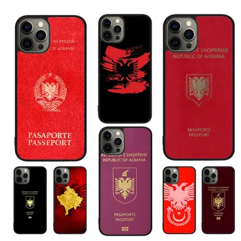 Албански Паспорт, Калъфи За мобилни Телефони, Калъф За iPhone 15 14 12 13 mini 11 Pro MAX XR XS apple 6 7 8 Plus SE2020 на Корпуса Shell