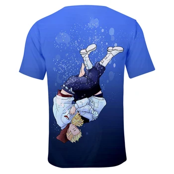 Годишният нов стил мъжка риза в стил хип-хоп с 3D-принтом Tokyo Отмъстителите, къс ръкав, trend уличен пуловер, топ тениска
