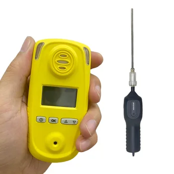Дозревающий ръчна помпа C2H4 газ монитор электрохимический датчик 0-100ppm преносим брояч на газ етилен детектор плодове