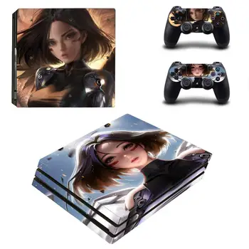 Етикети Alita Battle Angel за PS4 Pro, Стикер-кожа Play station 4, Стикер за конзолата PlayStation 4 PS4 Pro, Винил скинове за конзолата и контролера