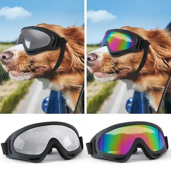 Защитни очила за кучета с регулируеми джапанки с защита от uv, ветроупорен, фарове за мъгла, прахозащитен слънчеви очила за кучета за конна езда, шофиране кученце Glasse