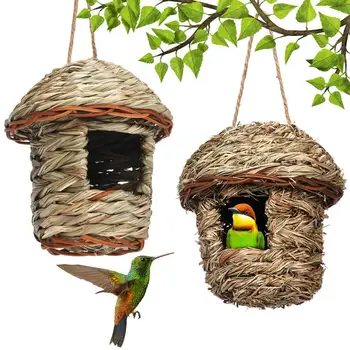 Здрав птичи къща с каишка, дишаща къща за колибри, хамак, подвесное гнездо колибри