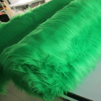 Зелена однотонная вълнист листна тъкан от изкуствена кожа (кожа с дълъг дрямка), костюми за cosplay 36 