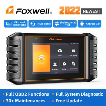 Инструменти за диагностика на автомобила FOXWELL NT710 OBD2 Цялата Система на Двупосочен тестване IMMO A/F Adjust IMMO 30 + Отменя ODB 2 Авто Скенер