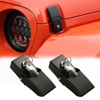 Ключалките на предния Капак на колата Wrangler Капаче на предния Капак на Двигателя на Колата С Ключ-Ключ за Jeep Wrangler JK 2007-2017 Външни Аксесоари