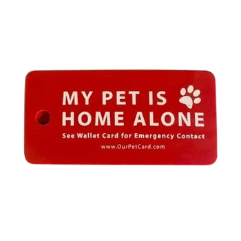 Ключодържател за спешни контакт с домашни животни, карти и ключодържатели ключодържател с карти, повикване на спешни контакти, сигнал за това, че кучето, котката сама вкъщи.
