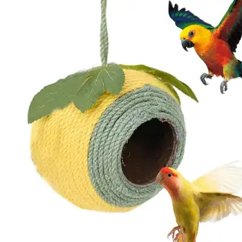 Кокосово Bird ' S Nest От Черупката На Кокосов Орех Птичи Къща От Естествена Черупката На Кокосов Орех Птичи Къща За Отглеждане На Папагали Пещера За Папагали Cockatiel Sparrow