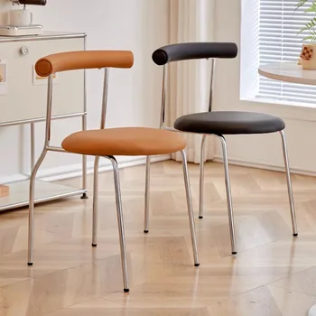 Красиви реколта трапезни столове Модерен метален стол за хранене в скандинавски стил и Ергономични домашни шезлонги Salle Manger Кухненски мебели