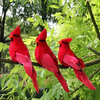 Креативни изкуствени папагали от пяна дъски пера, които наподобяват модел на птици, декорация на градината