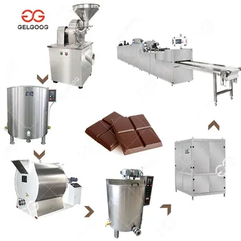 Машина за производство на шоколад машинно оборудване на Производствена линия за формоване на шоколадови блокчета от неръждаема стомана Мултифункционална Автоматична