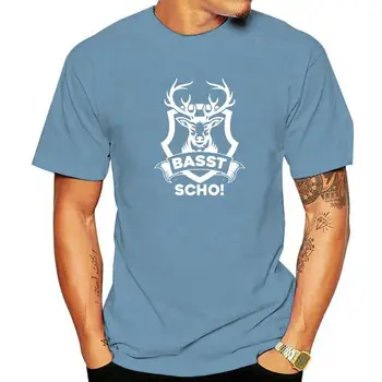 Мъжки t-shirt Basst Scho Hirsch Bayerisch Bayern Spruch, тениски, дамски риза, модна тениска, мъжки памучен брандираната тениска