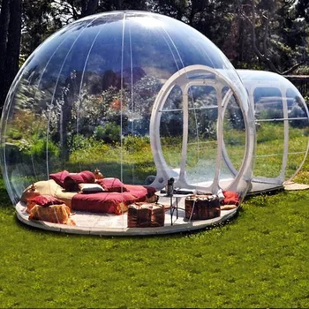 Надуваема палатка за нощуване на открито-Голям от домашно къща Къмпинг в задния двор Непромокаемая кабина Балон прозрачна палатка