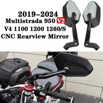 Ново Алуминиево Огледалото за обратно виждане За Ducati Multistrada 950 V2 1100 V4 1200/S 1260/S 2019-2023 2024 Multistrada 1200 Огледало за обратно виждане
