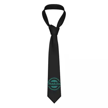 Обичай вратовръзка за електрически инструменти Makitas, мъжки официален коприна вратовръзка за парти