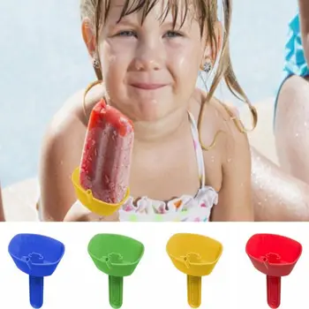 Пластмасова поставка за popsicle, защищающая от разливи, със сламени пръчици за сладолед, без капки, Цветна палитра за защита от капки.