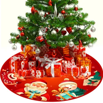 Пола за коледната елха, червени декорации за Коледната елха, бели елени, Подложка за коледната елха, украса за дома за рожден Ден