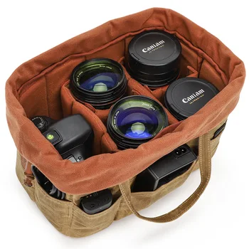 Преносими вътрешни втулки за фотоапарат DSLR Canvas, аксесоари за камери Campartment, пътна чанта за съхранение на Nikon Canon