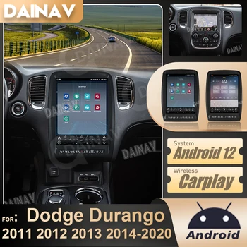 Радиото в автомобила Android 12 за Dodge Durango 2011-2020 256 GB GPS Навигация Вертикална Лента в стила на Тесла Мултимедиен Плеър