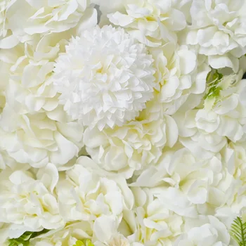 Растения от изкуствена коприна, бели рози, цветя стена, сватбена фотография, цветна подпори, дом градина, търговски център, украса на хотела растения