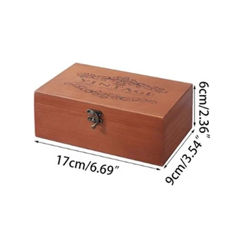 С ключалка Кутия за съхранение Великолепен стил Ретро Дървени Цвят Дървени 1бр За подарък опаковки ръчно изработени Бижута Разни