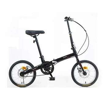 Сгъваем велосипед от въглеродна стомана, регулируема скорост, Дисковата спирачка, За почивка, както за възрастни, а не за разходка, 16 инчов велосипед