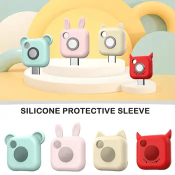 Силиконов защитен калъф за тест на камерата на UV-слънцезащитен крем Защитен калъф Материал своята практика Cartoony дизайн за IOS Type C