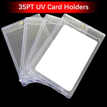 Силни магнитни 35PT UV-държачи за карти, Прозрачен акрил защитен калъф, ръкави за игри за пазаруване, картички, детски играчки в подарък
