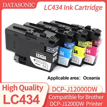Стандартната съвместимост Oceania LC434 с чернильными касети с мастило за принтера на Brother DCP-J1200DW богат на функции универсална машина LC434