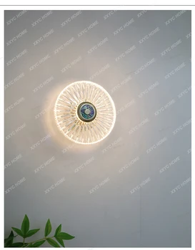 Стенен лампа във формата на миди семки, кръг от най-високо осветление във фоайето и креативна нощна лампа