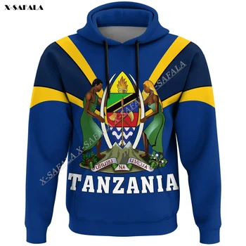 Татуировка Хартата на Танзания с 3D принтом Patriot Hoody с качулка Мъжки Пуловер Hoody от джърси с качулка, Спортни костюми, Връхни дрехи Ризи Жилетка