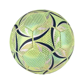Тренировъчен футболен топката с светящимся покритие, поглед в тъмнината Футболна топка за тренировки, нажежен Футболна топка BG Футбол