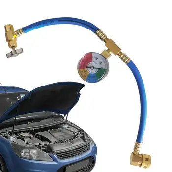 Тръба за захранване на хладилния агент в колата с измерване манометром Инструменти за автомобилната климатик R134a Комплект маркучи за зареждане на климатик
