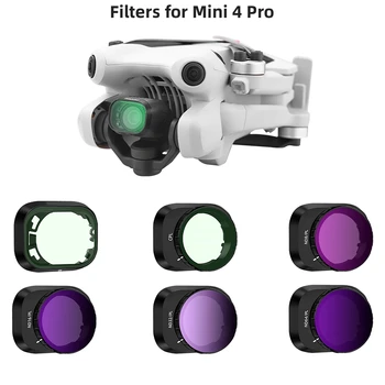 Филтри за Обектив за Камера Дрона Mini 4 Pro Комплект Филтри За Лещи UV/CPL/ND8 PL/16 PL/PL 32/64 PL Водоустойчиви Аксесоари За Дрона